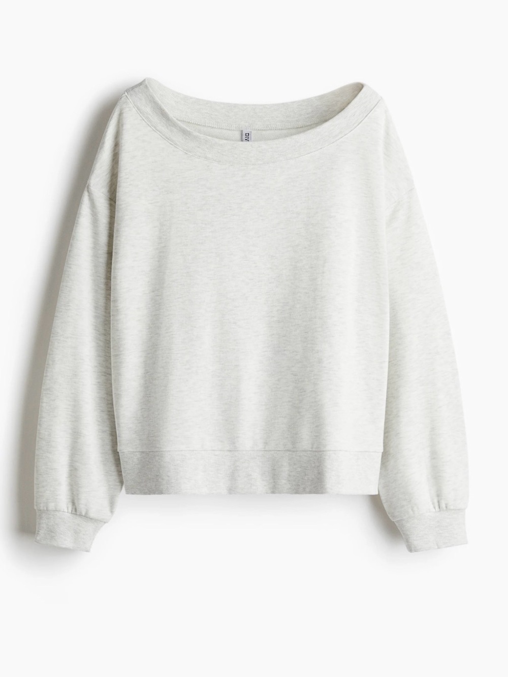H&M set of 2 off shoulder sweatshirt Light Heather Gray and light pink